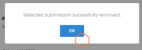 Penyerahan yang berjaya dikeluarkan akan menunjukkan pop-up seperti di bawah. Klik 'OK' untuk meneruskan.