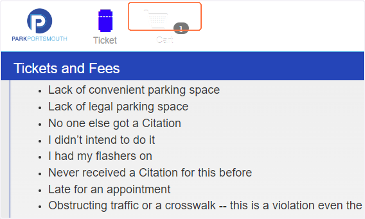 Click on Cart