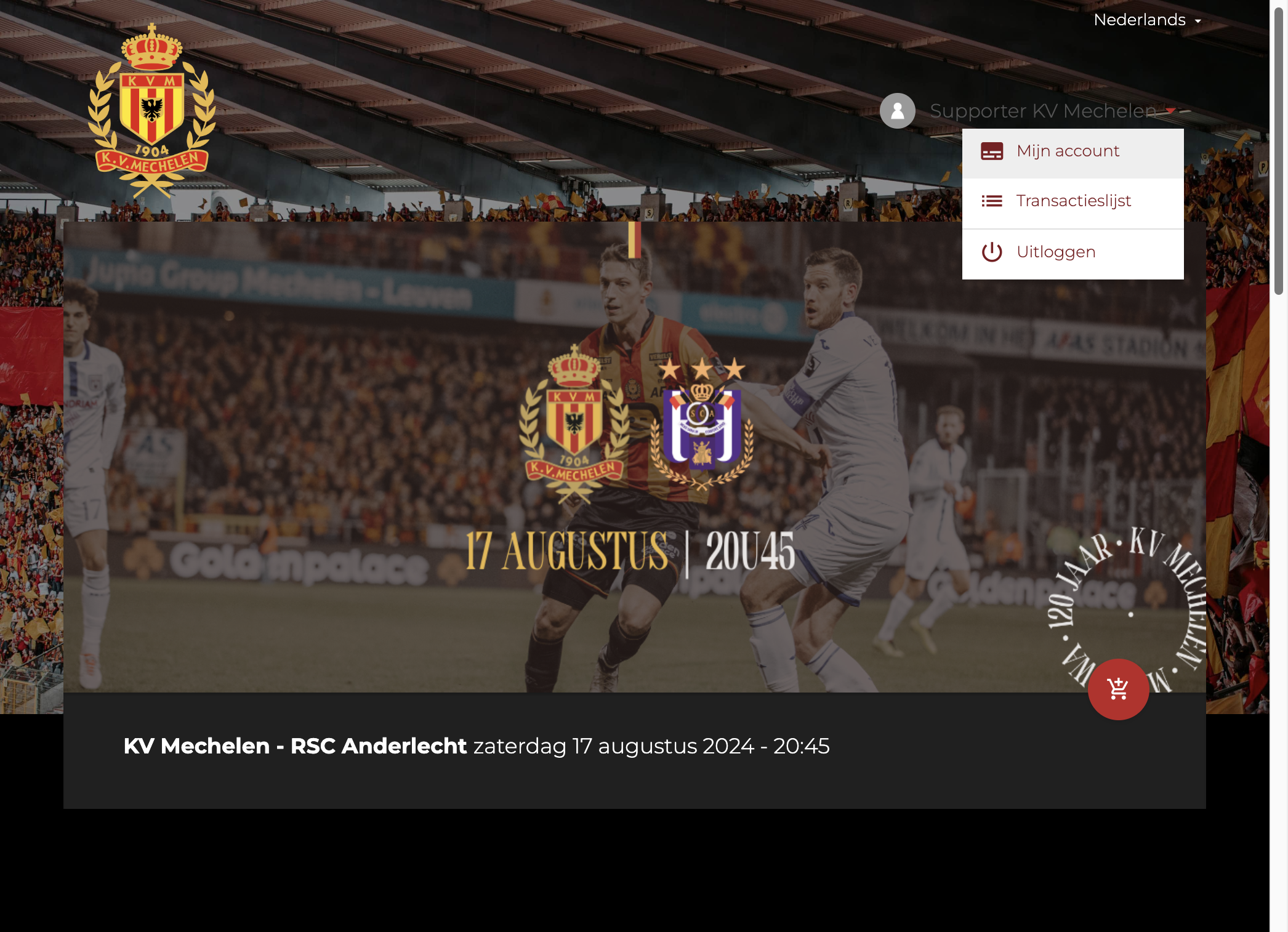 En kies voor 'Mijn account'
