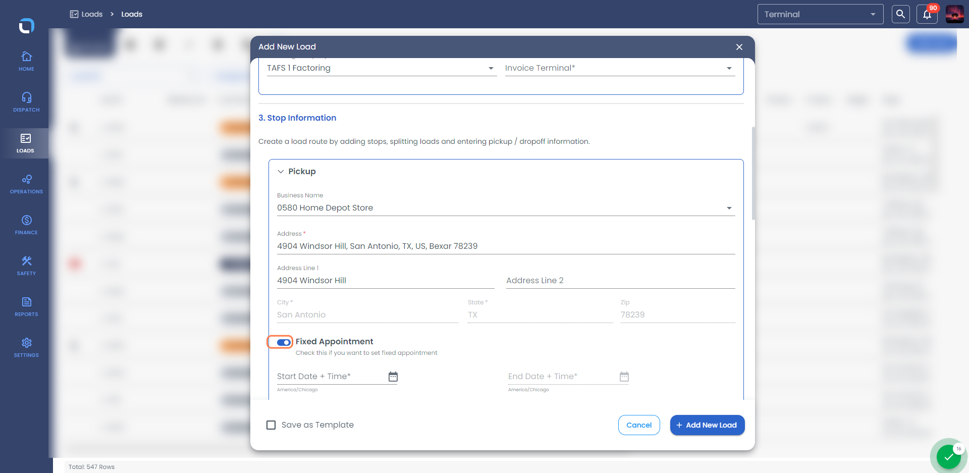 Select Fixed Appointment (Check this if you want to set fixed appointment)
