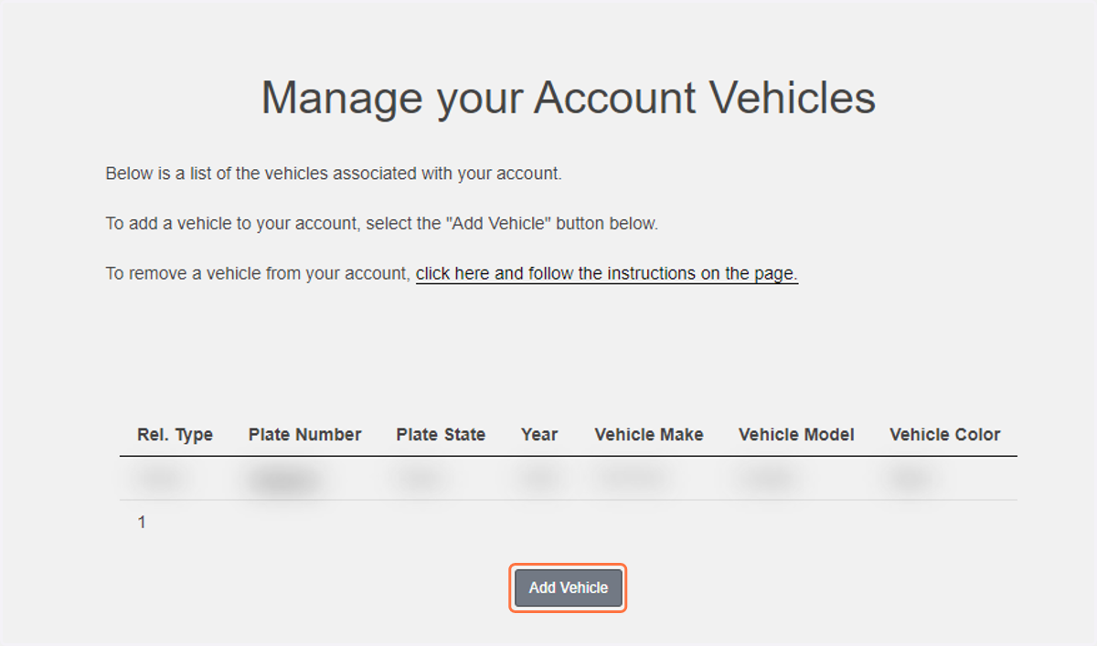Click on Add Vehicle