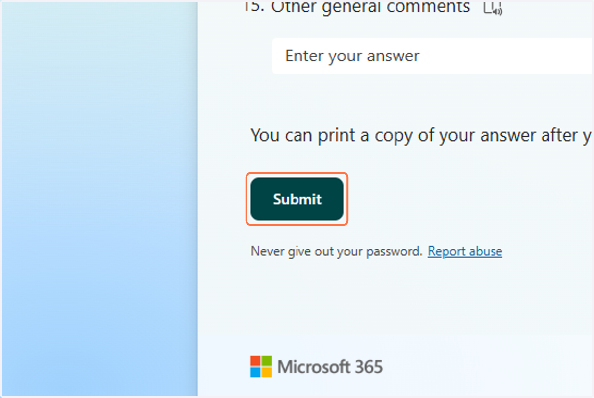 Click on Submit