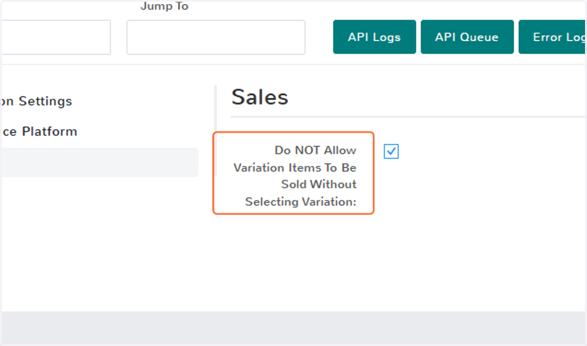Do NOT Allow Variation Items To Be Sold Without Selecting Variation