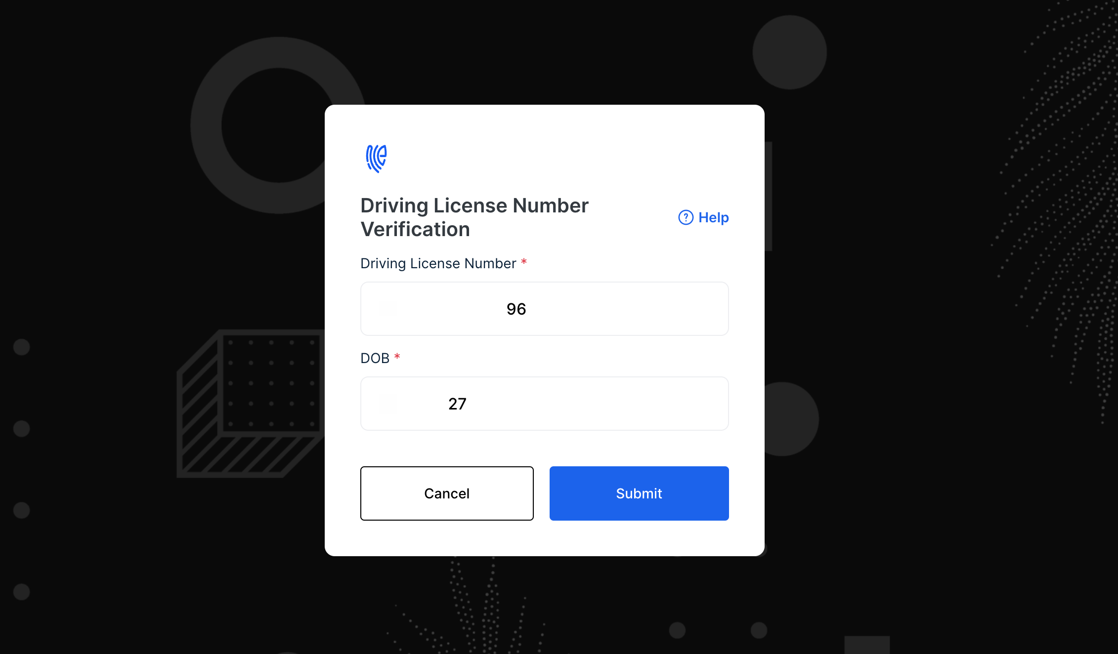 Driving License Number