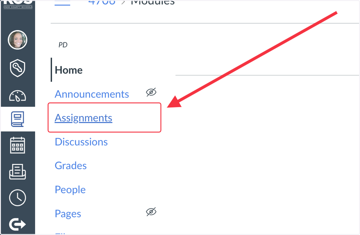 Click on Assignments