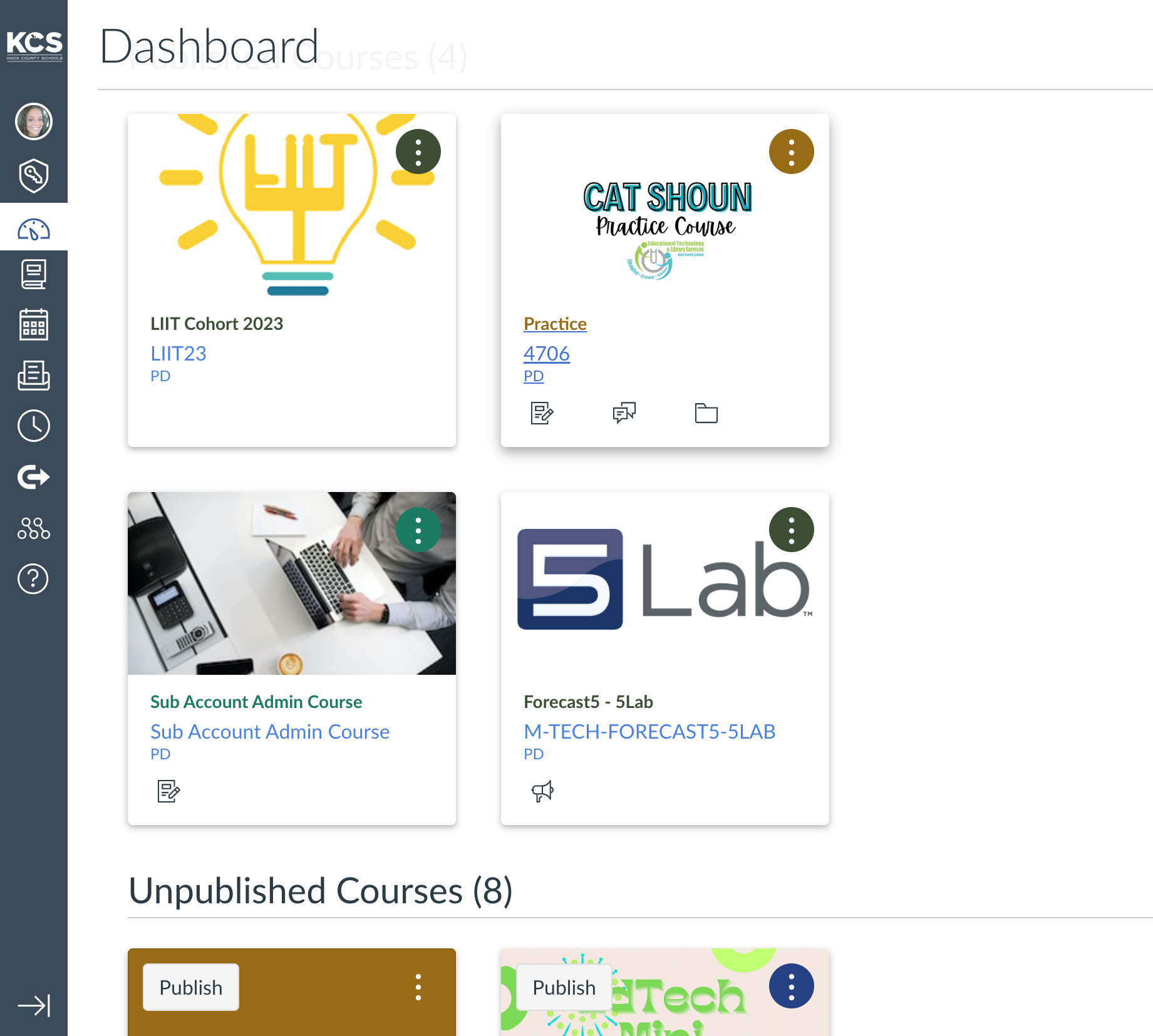 Click on your course