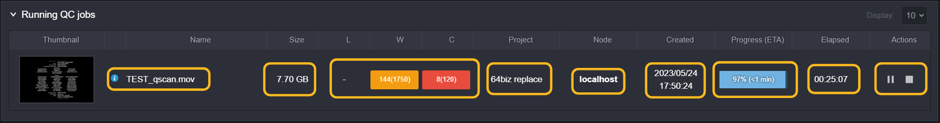 Running QC jobs will show some helpful information.