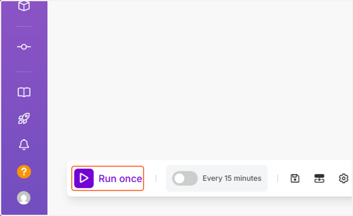 Click on Run once.