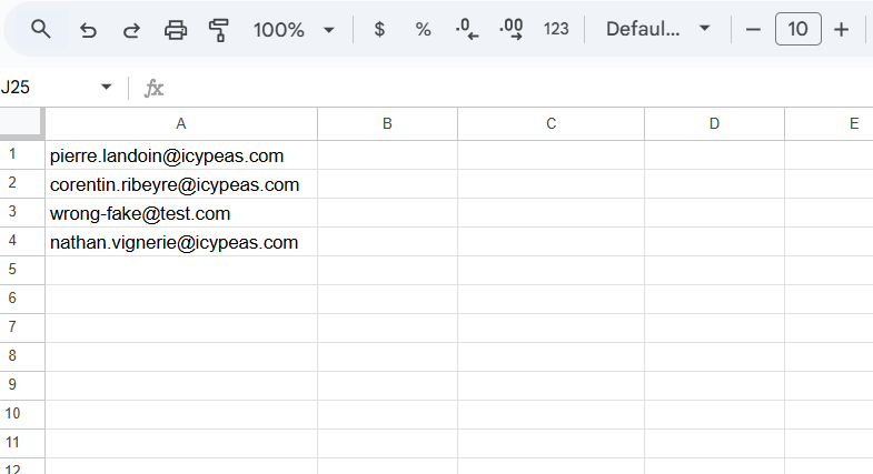 Copy the cells below, replacing the email addresses with the ones you want to verify.