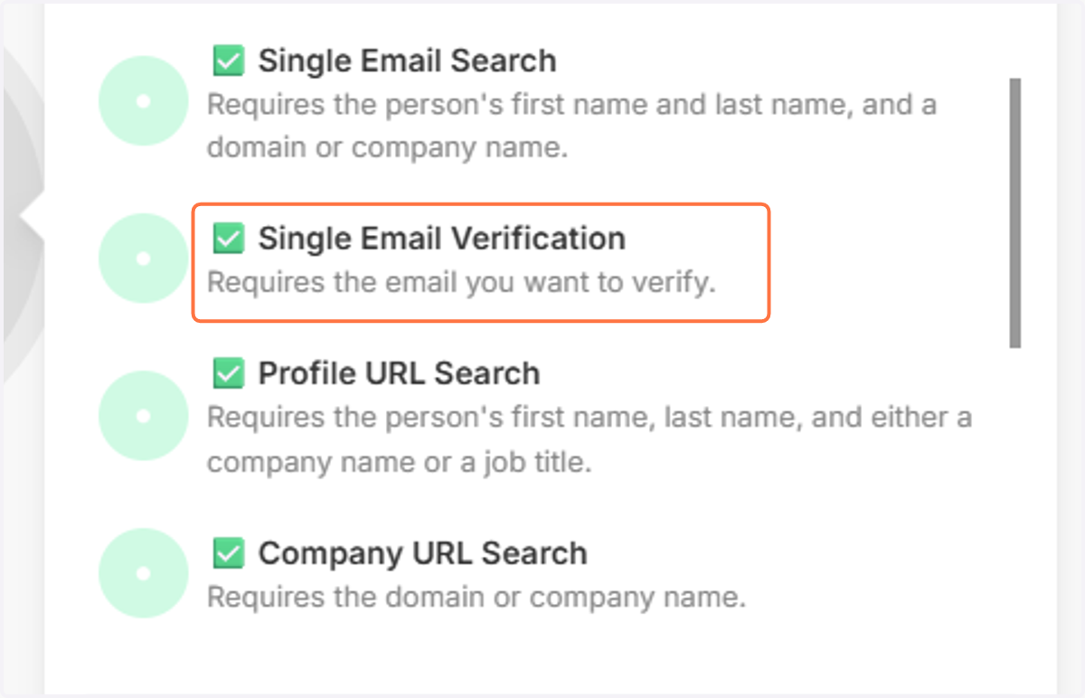 Select "Icypeas" then choose "Single Email Verification".