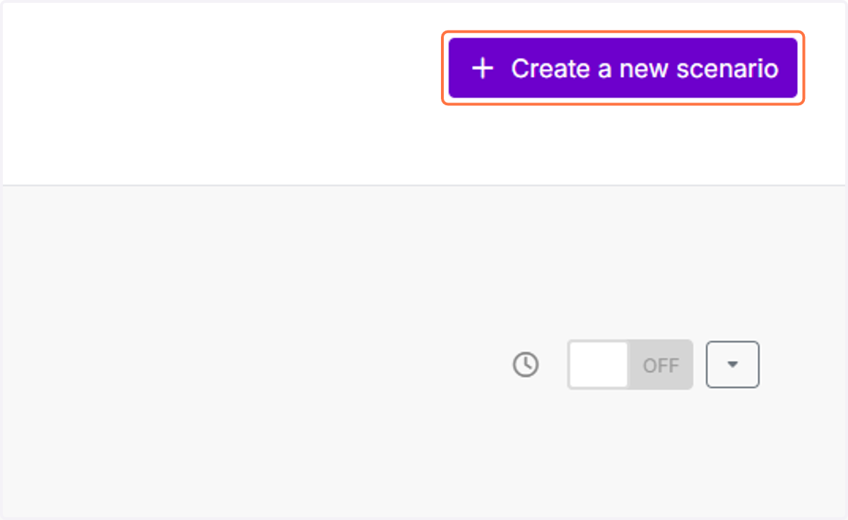 Go to Make and click on Create a new scenario.