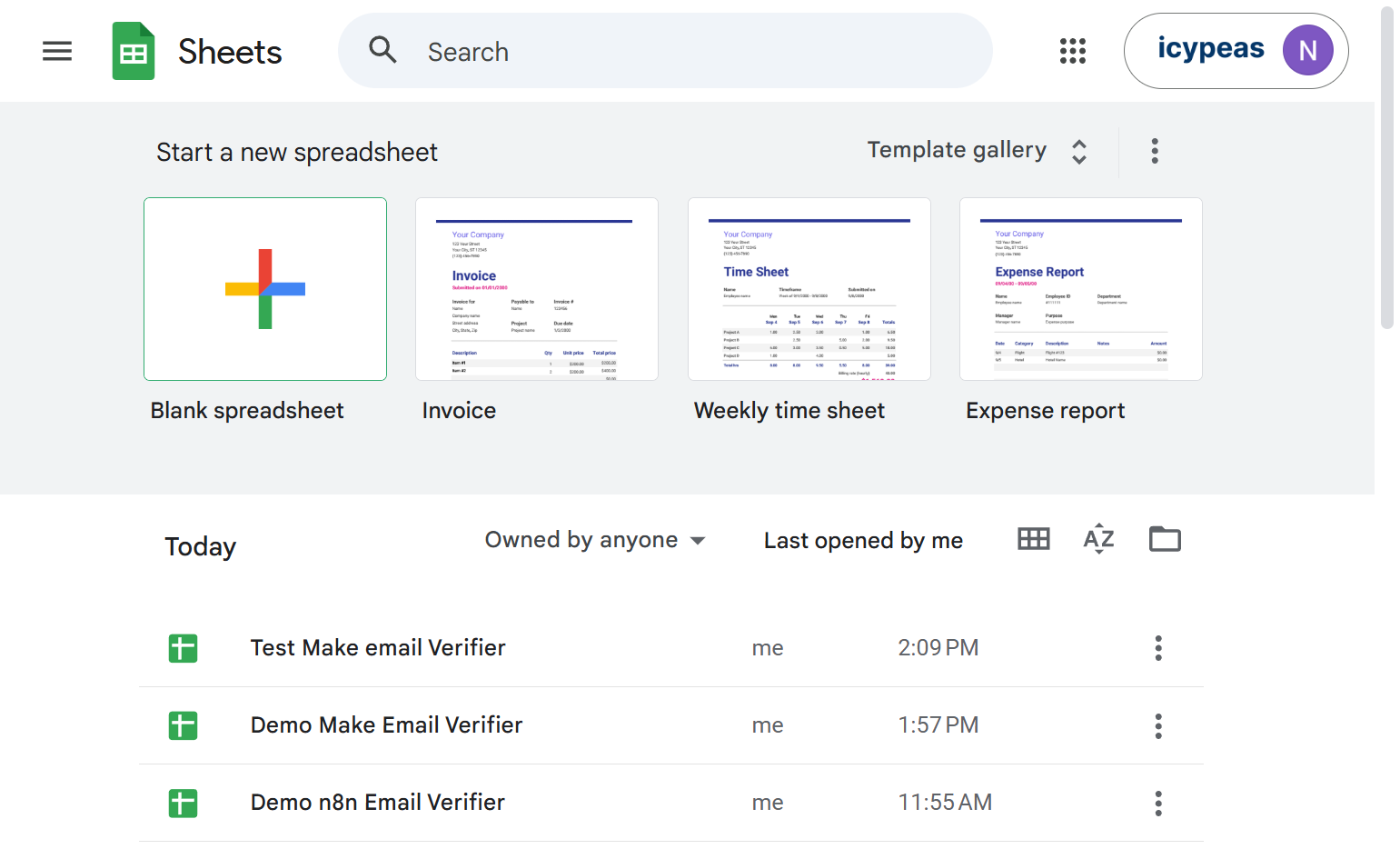 If you don’t have an existing Google Sheet, create a new one.