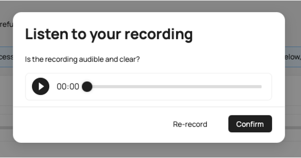 Playback recording