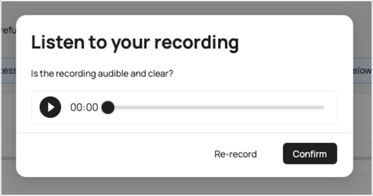 Playback recording