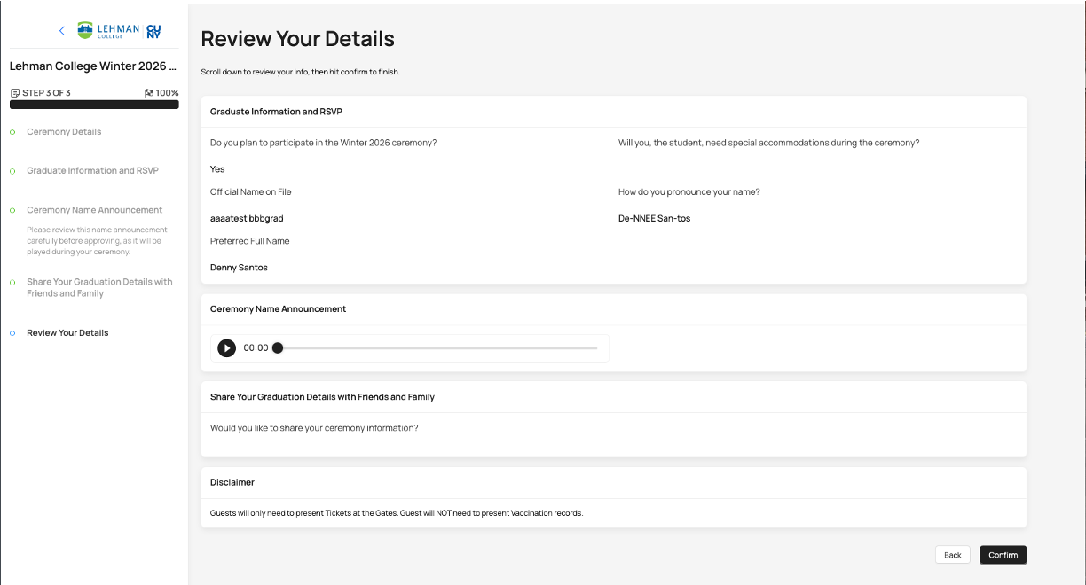 Review Your Details