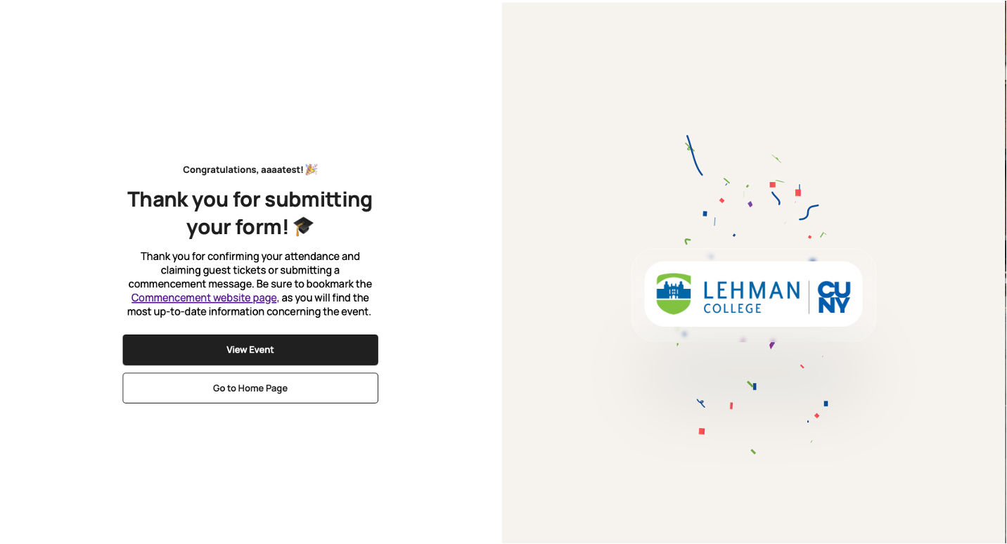 Hit Submit on the form