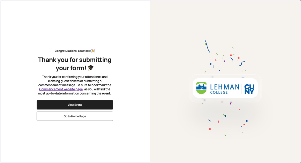 Hit Submit on the form