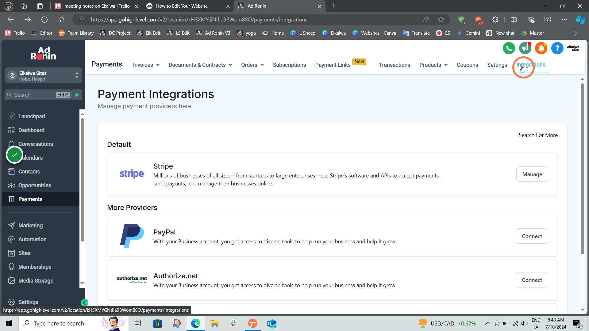 Click Integrations