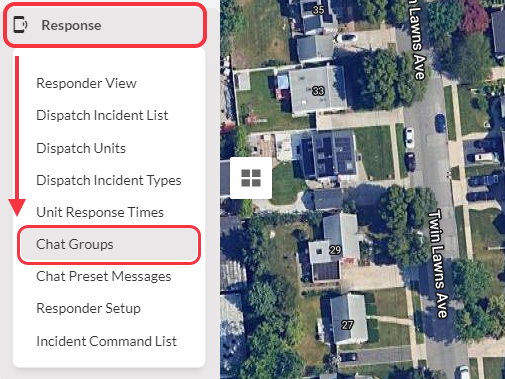 Navigate to Response module then select Chat Groups