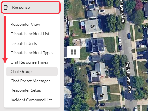 Navigate to Response module then select Chat Groups