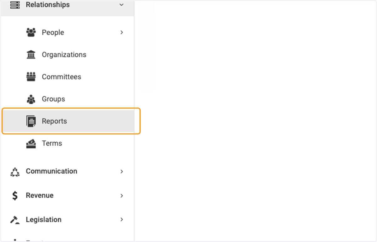 Click on Reports