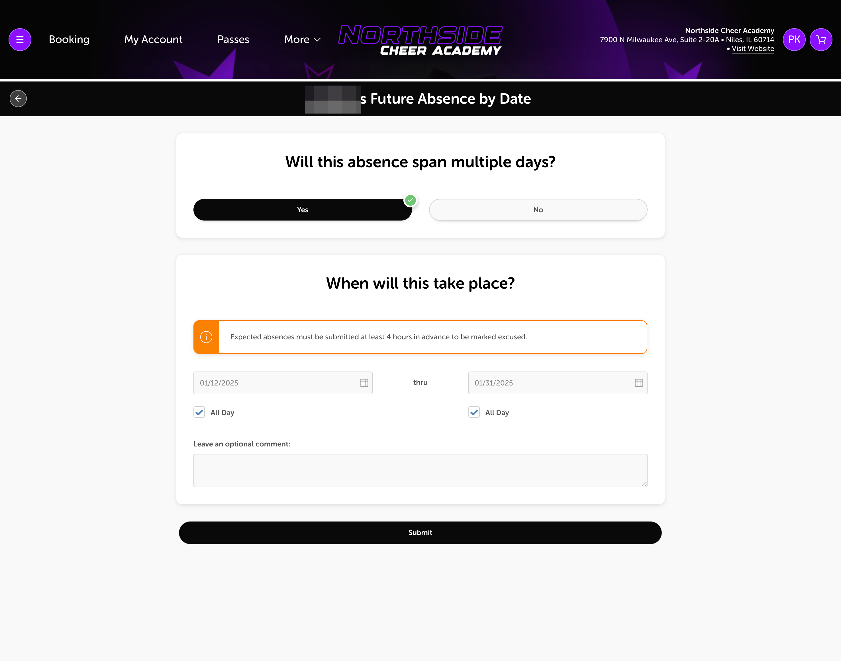 Click on Submit