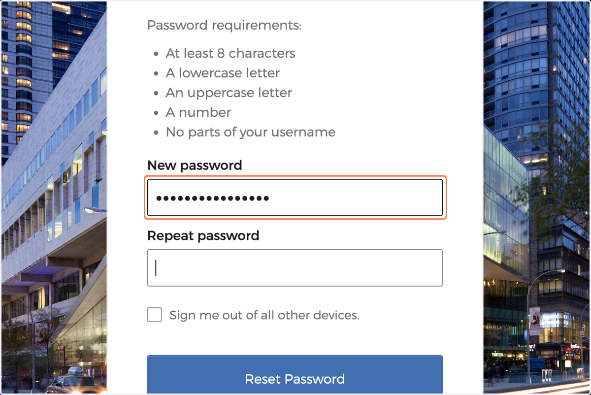 Type new password