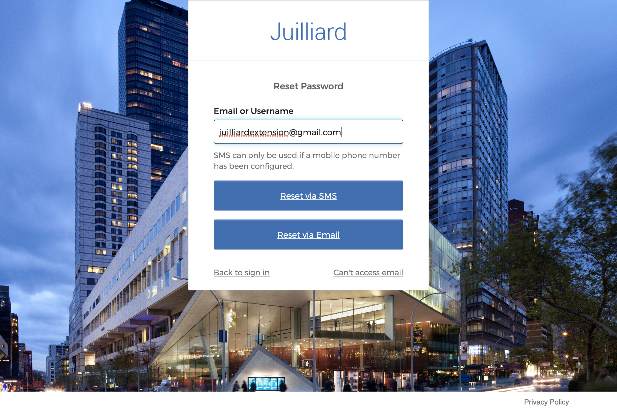 Type your email address associated to your Okta account.