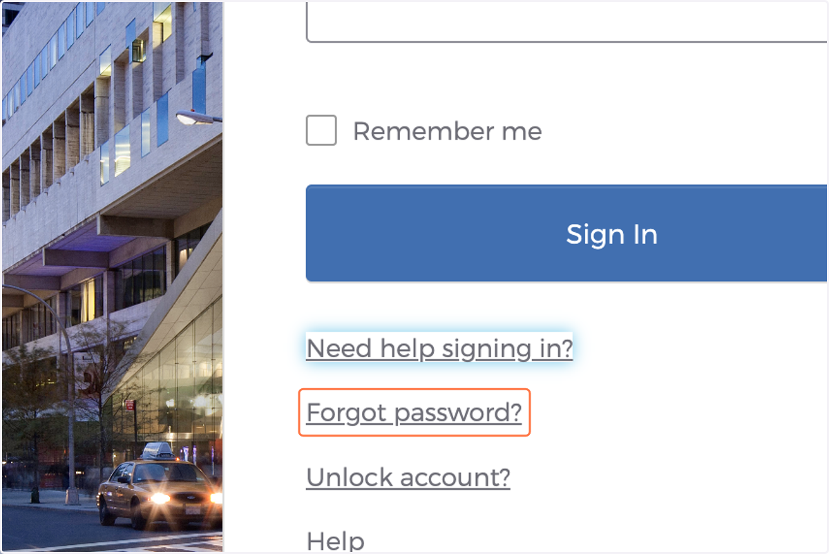 Click on Forgot password?