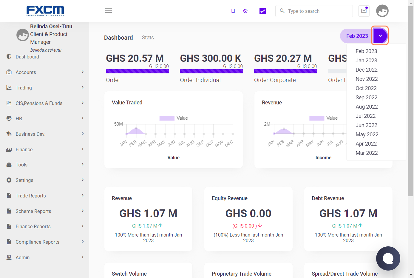 Date filter for generating data