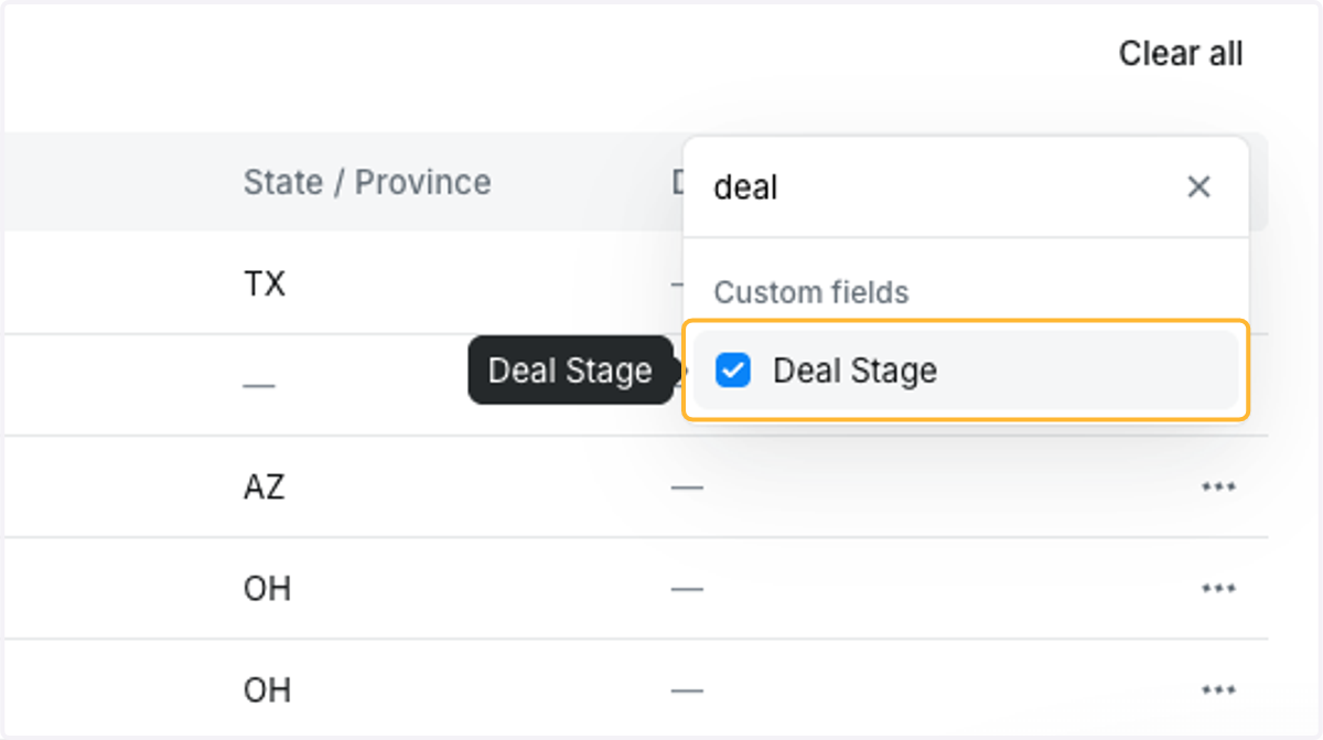 Check the Deal Stage