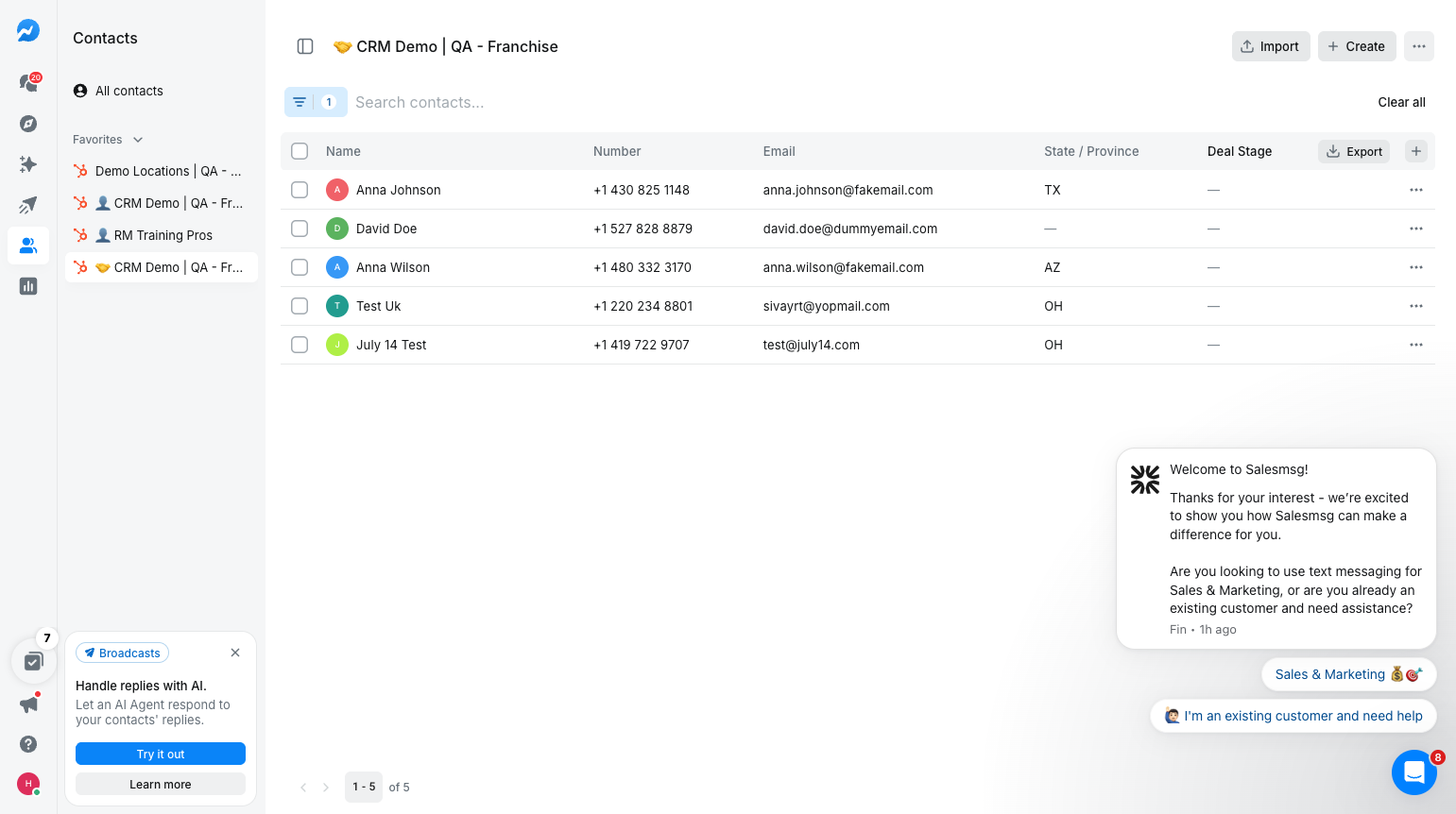 The column for Deal Stage will be added to your list of Contacts