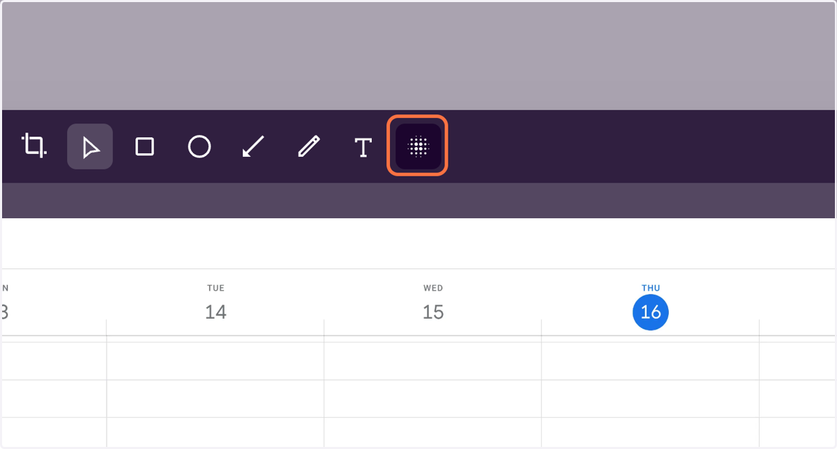 Select the Blur functionality from the Image Editor