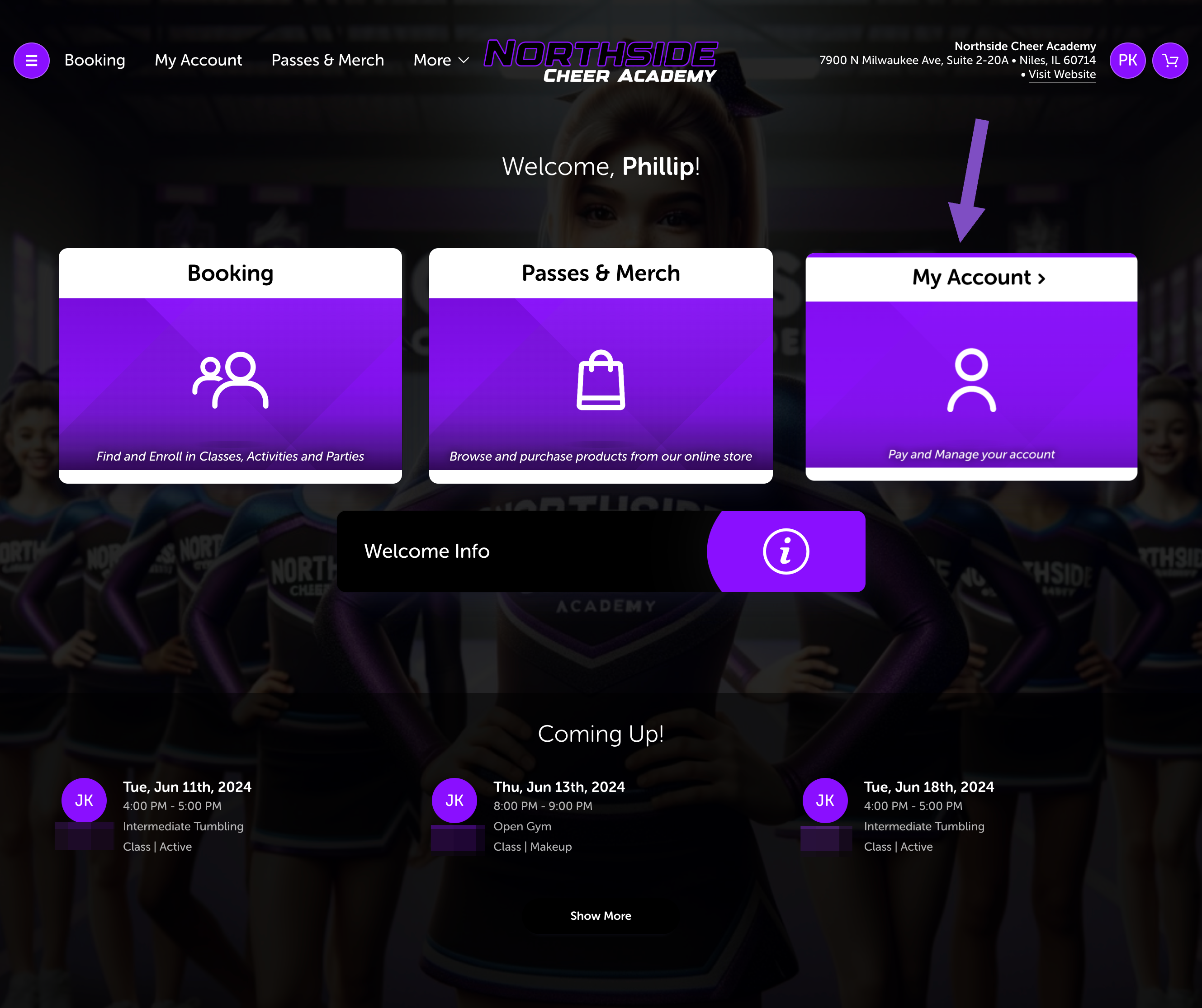 Go to the Customer Portal, login to your account, then select 'My Account'