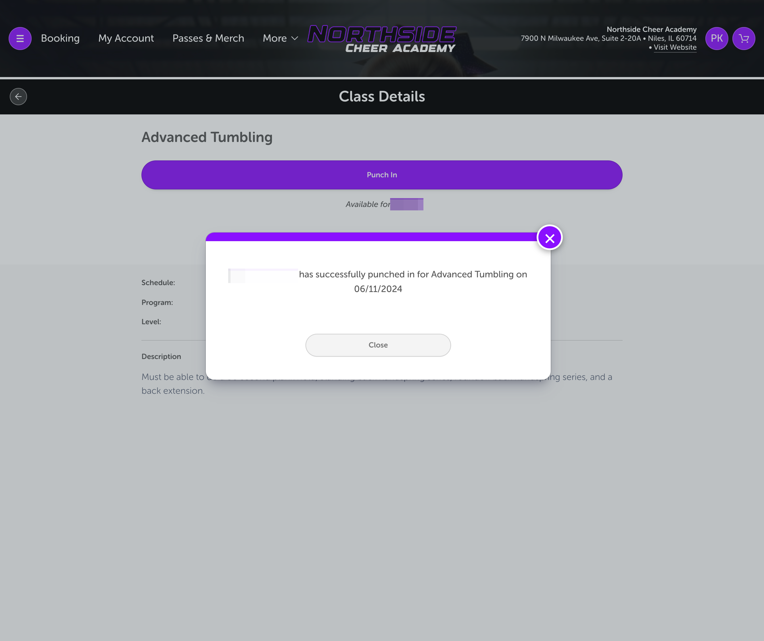 You'll see a verification popup.