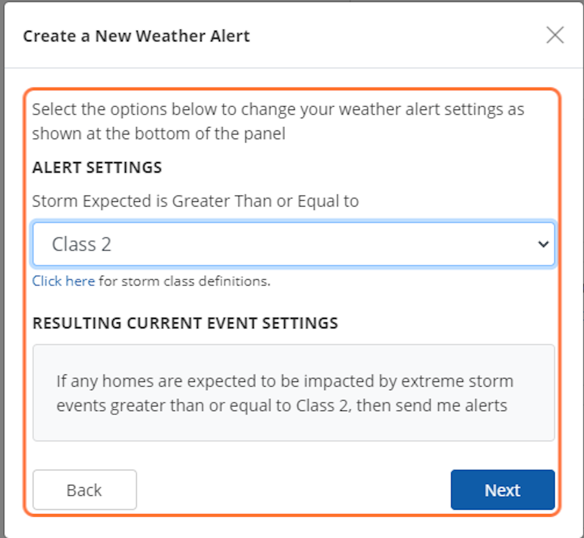 Choose the Class Level for Forecasted Filtering