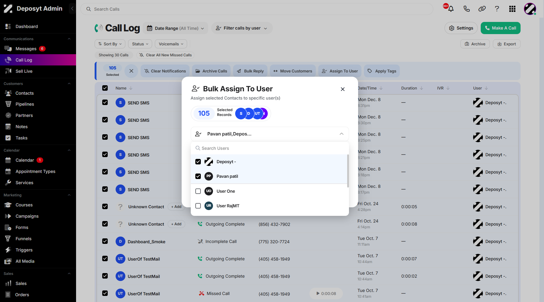 Step 9: You can select one or more users if needed.