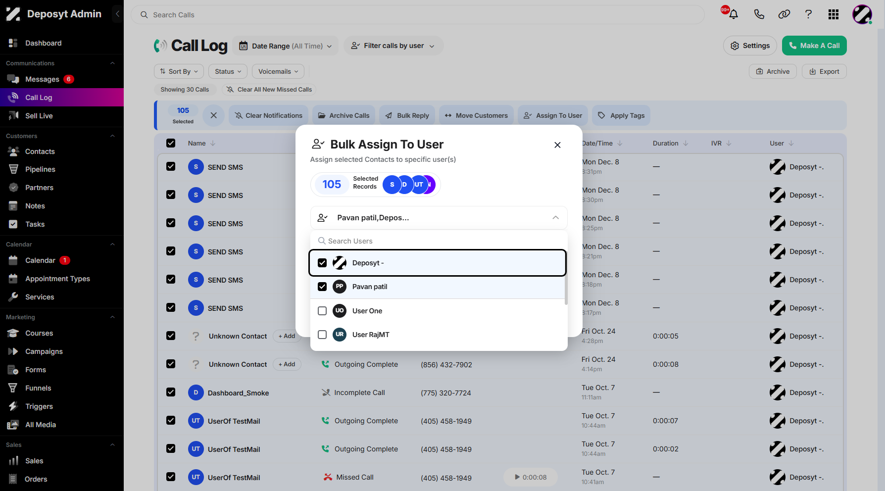 Step 9: You can select one or more users if needed.