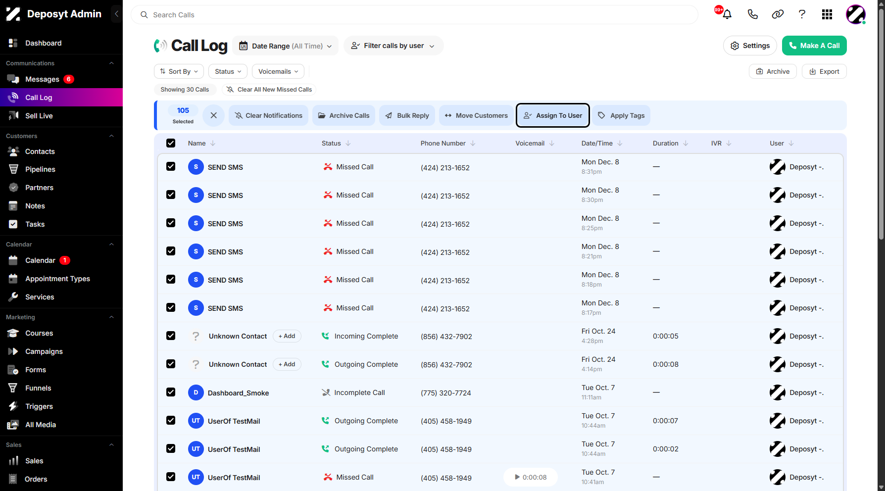 Step 6: Click Assign To User to proceed.