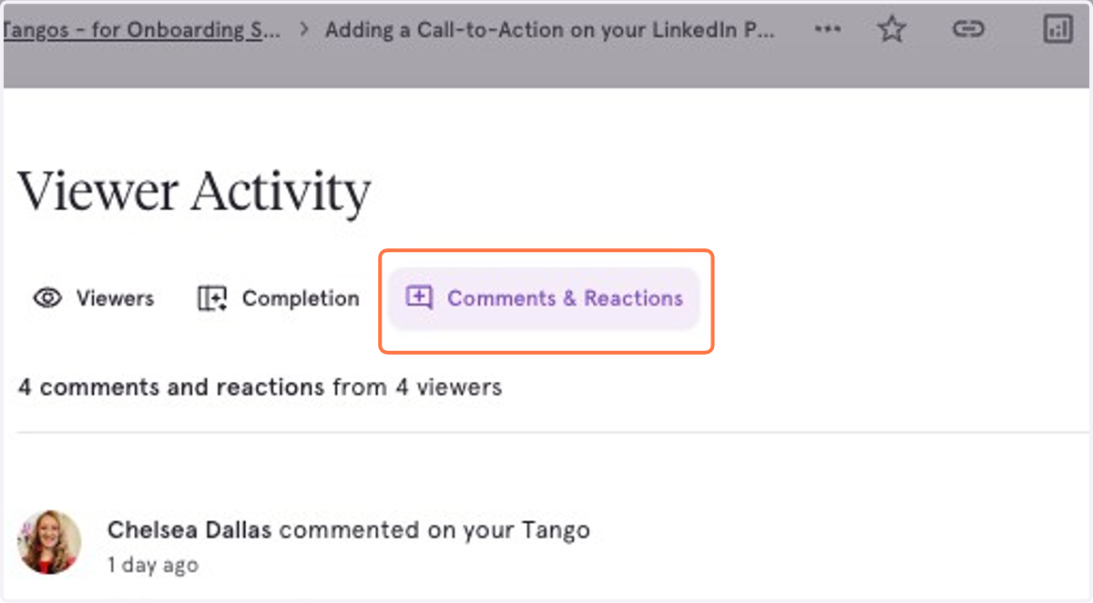 Click on Comments & Reactions to read feedback shared by viewers