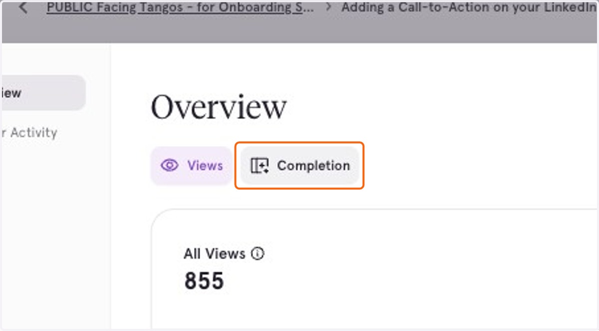 You can also see the general completion rate