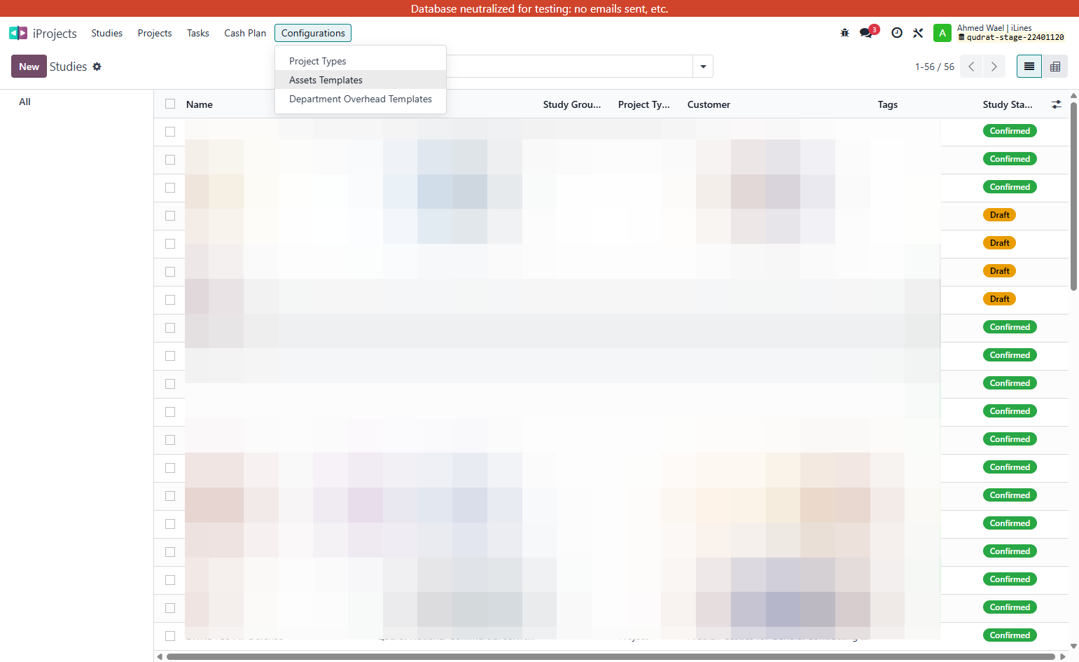 Click on Assets Templates