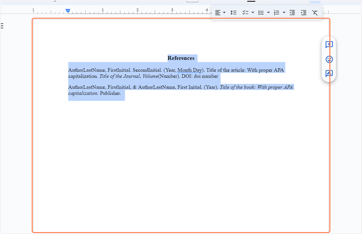 Highlight the whole page.