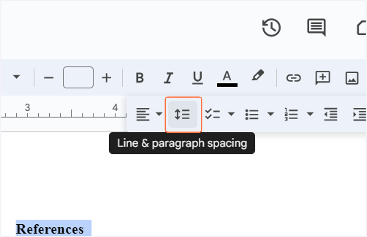 Click on Line & paragraph spacing