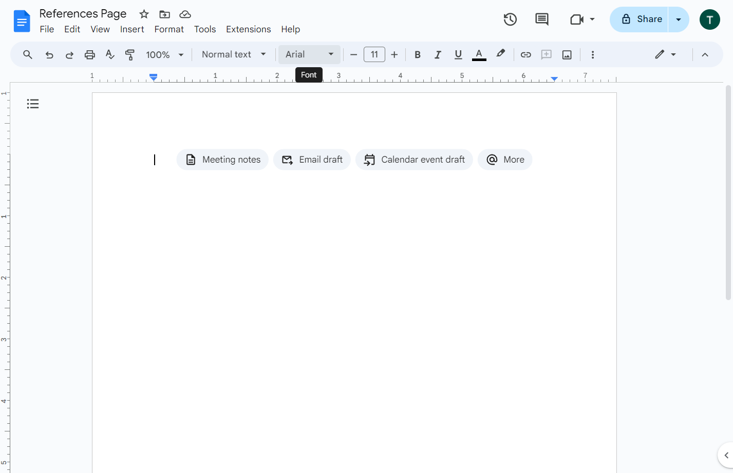 Click on Font