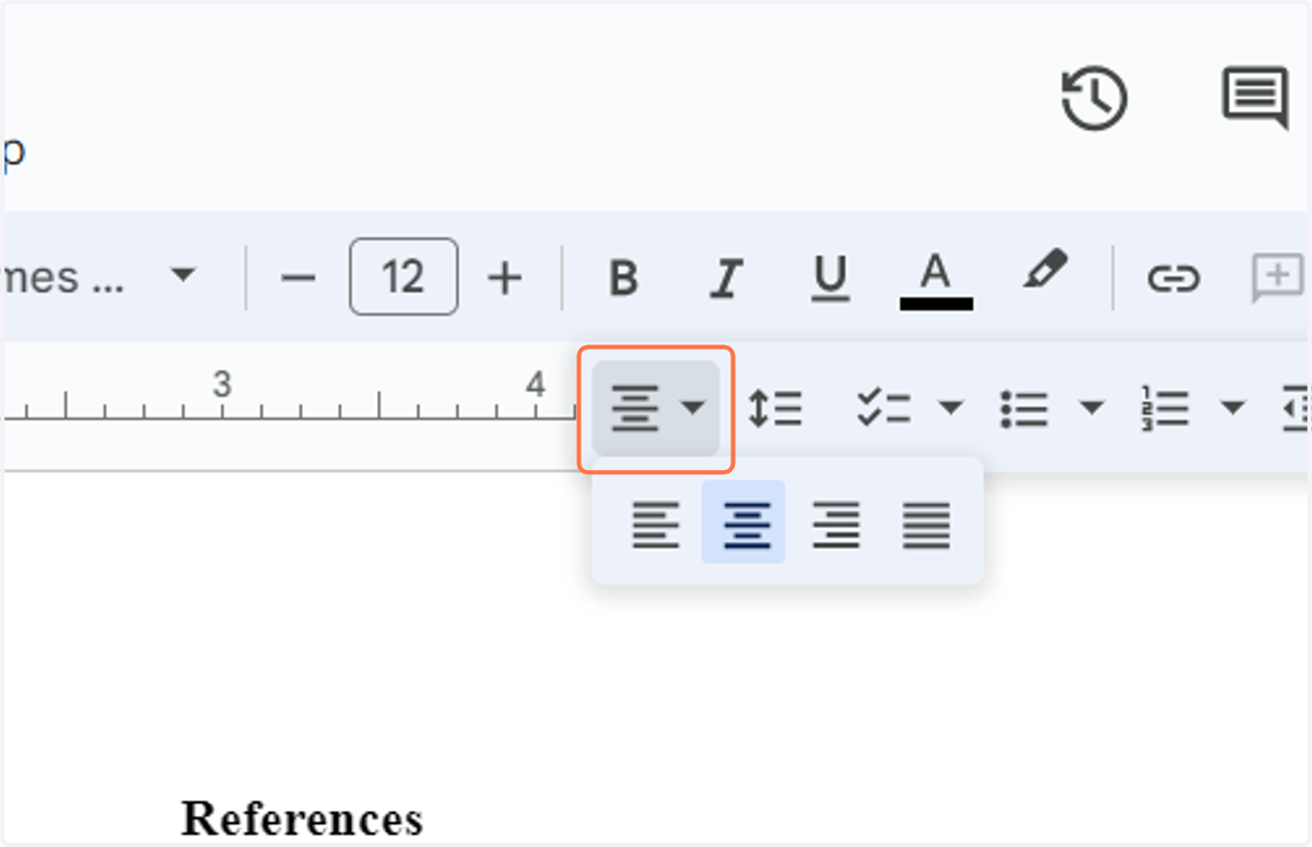 Click on Align