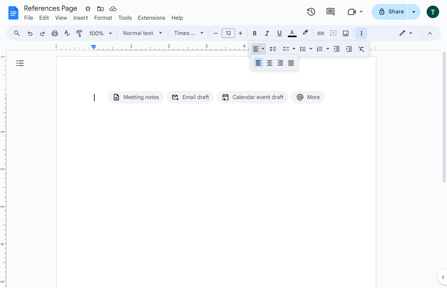 Click on Align