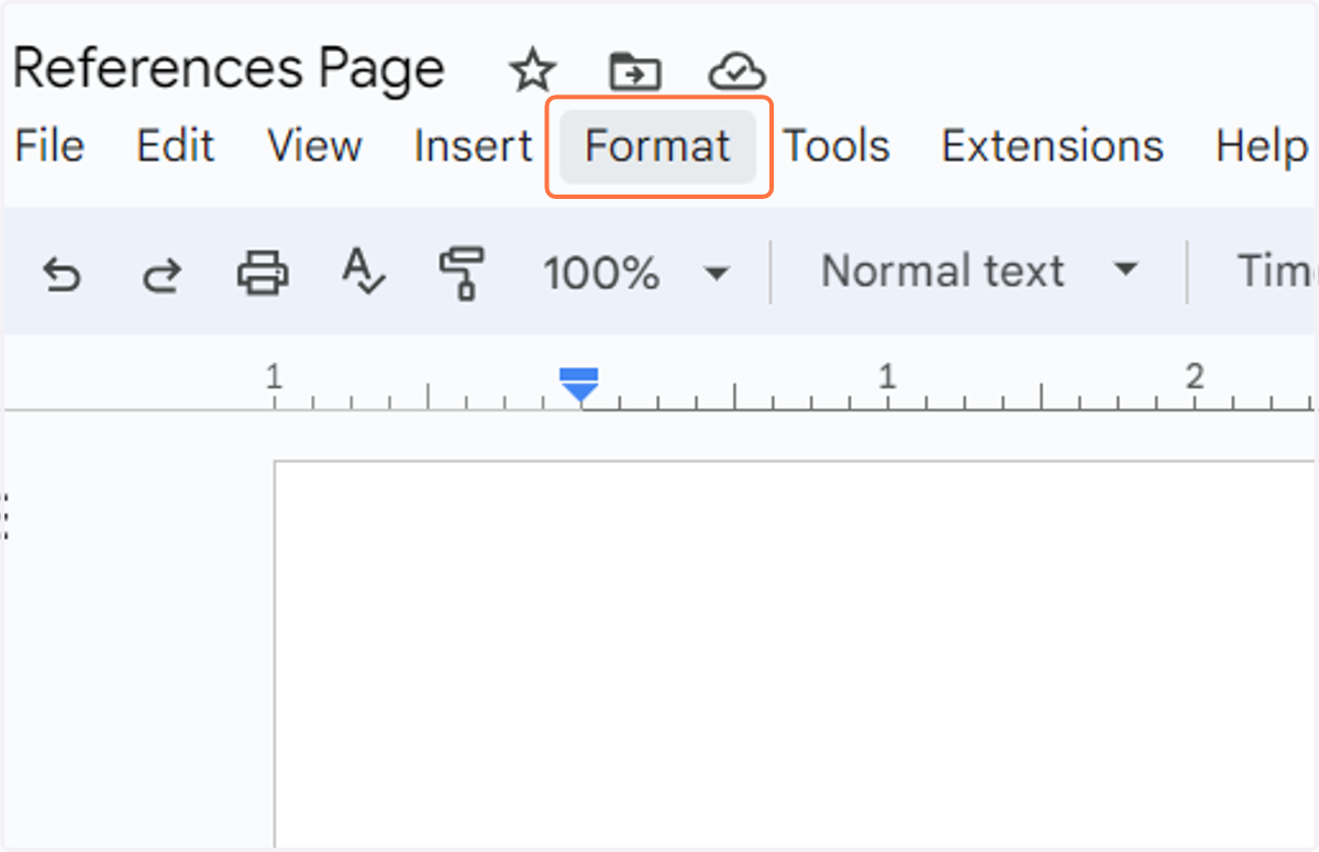 Click on Format