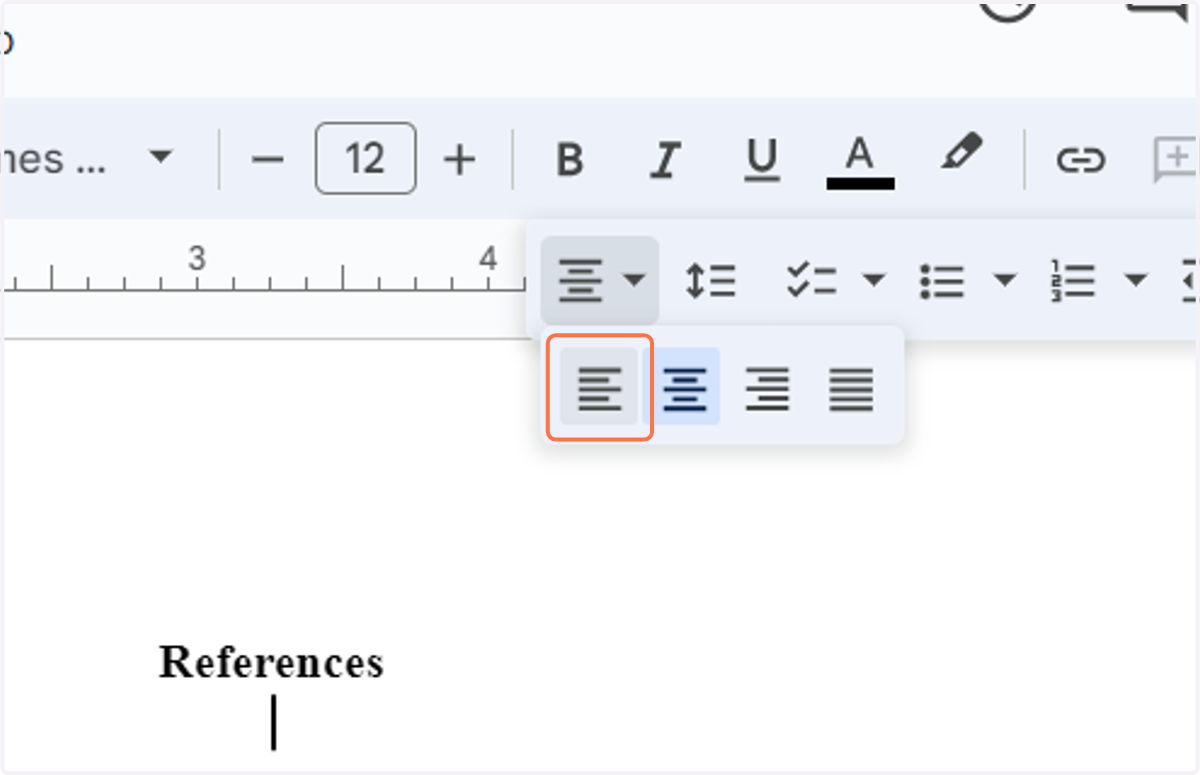 Click on Left align (Ctrl+Shift+L)