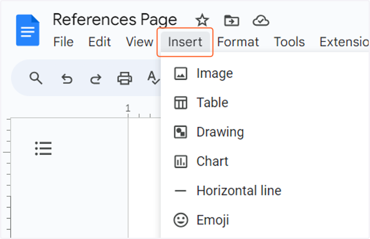 Once you're back to the page, click on Insert